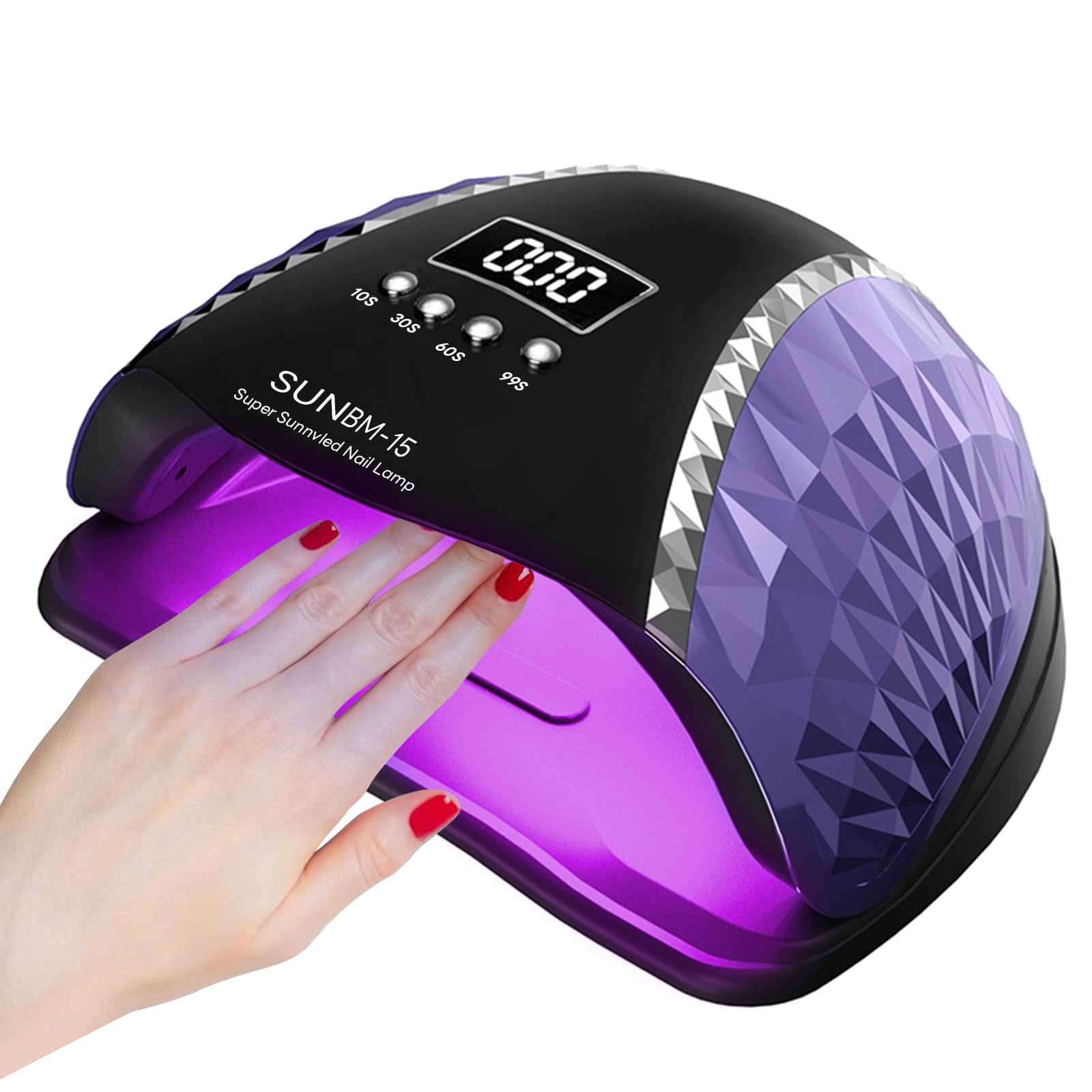 Timpou LED UV Nail Lamp - 280W Professional Gel Nail Polish Dryer with 66 LED Beads, Auto Sensor & 4 Timer Settings - Fast Curing for Salon & Home Use, Lightweight & Portable Design