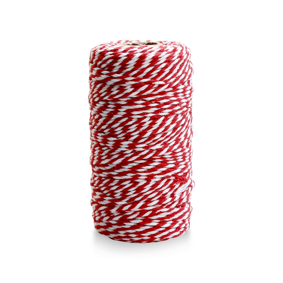 Tabanzhe 100m Red and White String Twine – Versatile Cotton Twine for Gift Wrapping, Gardening, Baking, Butchers, DIY Crafts, and Handmade Arts
