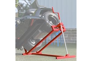 DetalleGo Ride on Lawn Mower Jack Lift, Telescopic Maintenance Jack for Lawn Mowers and Garden Tractors, Weight Capacity 880 Lbs, Lawn Mower Lift with Crank Handle & Power Tool Handle