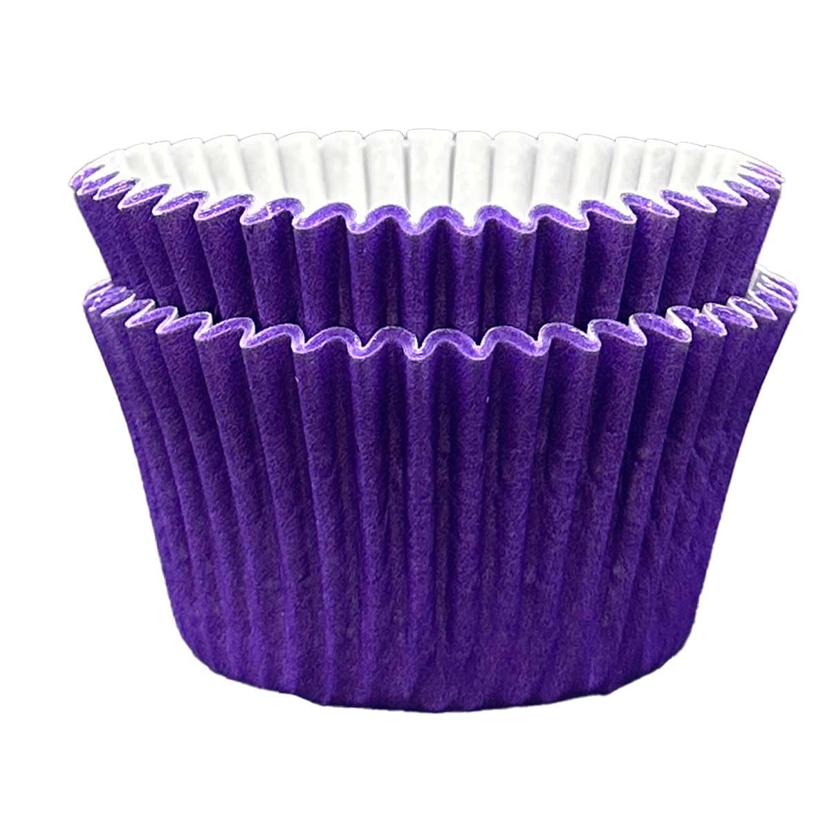 Scrumptious! - Cupcake Cases - Purple - 24PC 65GSM 51mm x 38mm Greaseproof Paper Baking Cases - Great for Wedding, Birthday and Halloween Party Muffins, Cakes and Bakes