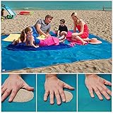 BASEIN Sand Scape Beach Mat Large Size Outdoor Picnic Camping Blanket - Blue