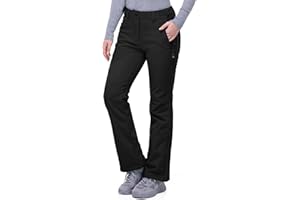 33,000ft Women's Softshell Snow Pants Waterproof Warm Ski Pants Insulated Ripstop Snowboard Winter Pants