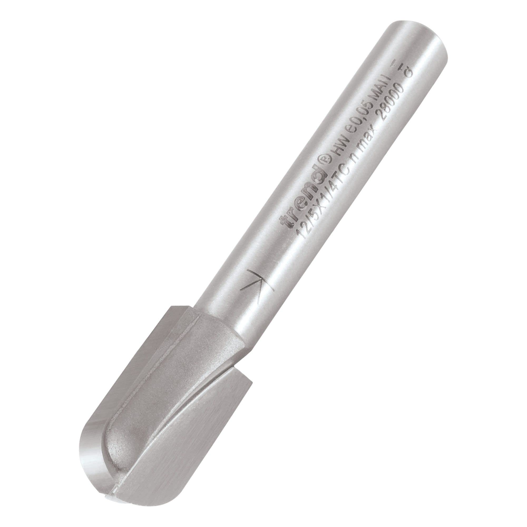 Trend Professional Radius Router Cutter, 5mm Radius, 1/4 Inch Shank, 10mm Cut Diameter & 18mm Cut Length, Tungsten Carbide Tipped, Without Bearing, 12/5X1/4TC — image 1