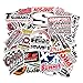 Racing Sticker Decorations for Motorcycle Skateboard Helmet 100PCS (2 x 50PCS) Vinyl Waterproof Stickers and Decals for Laptop Bike Bicycle Cars Bumper Stickers Pack