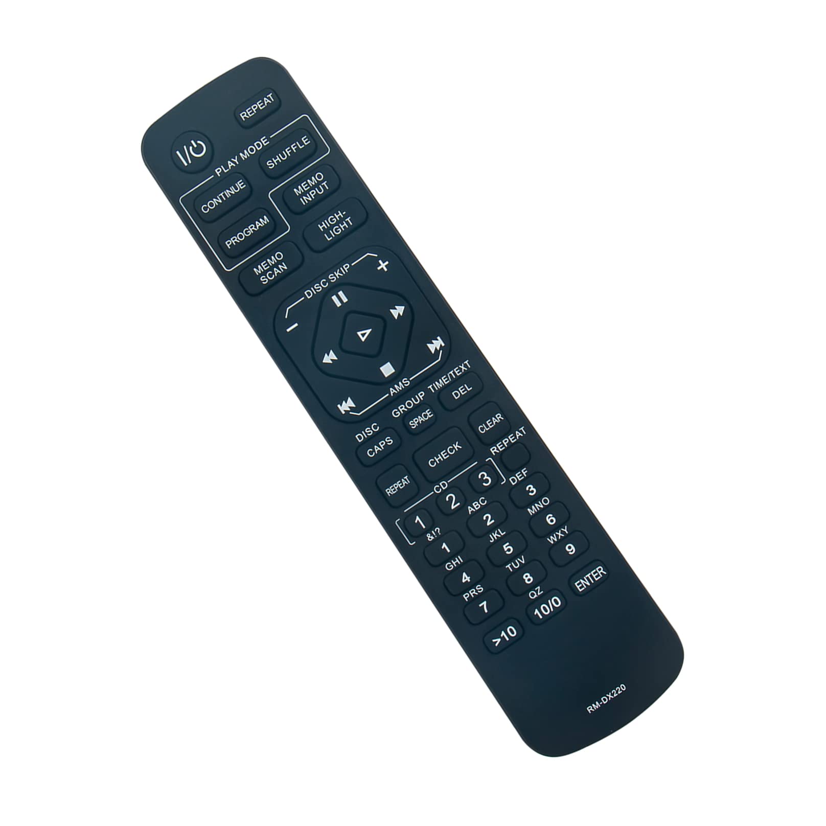 RM-DX220 Replacement Remote Control -VINABTY-fit for Sony CD Player RMDX220 remote control CDPCX235 CDPCX681 CDPX200 CDPX205 CDP-CX70ES RM-DX250 RM-DX200 RM-DX220