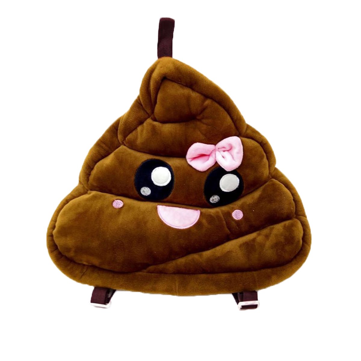 Emoji Smily Pink Poop Pillow Backpack Emoticon Cushion Pillow Stuffed