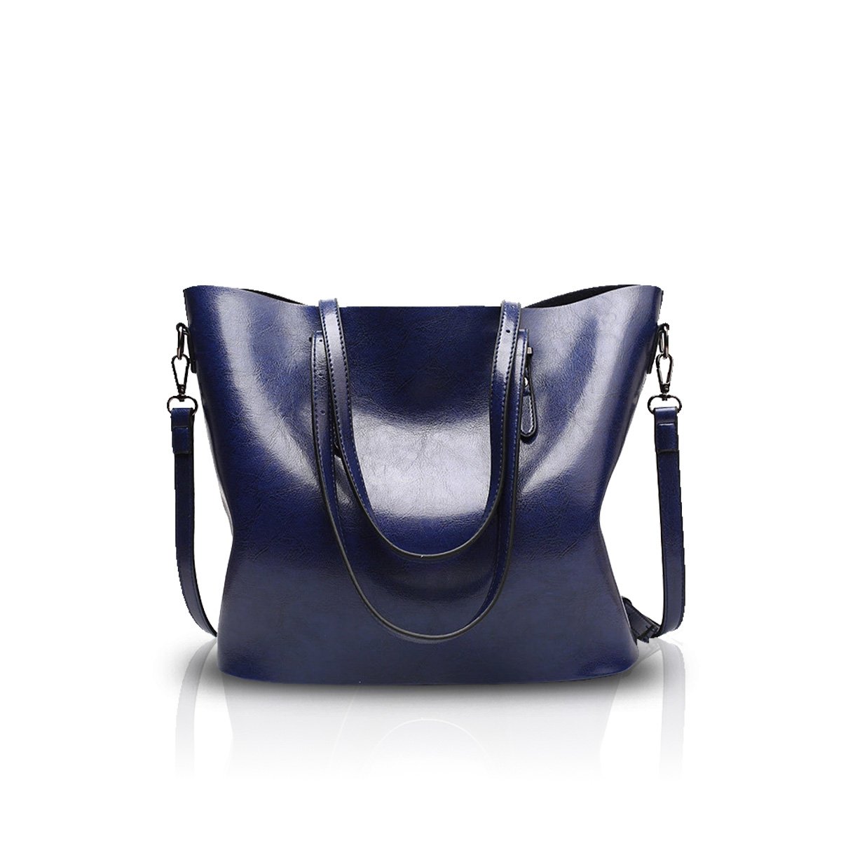 NICOLE&DORIS New Women Tote Handbag Shoulder Bag Crossbody Ladies Messenger PU Leather Blue