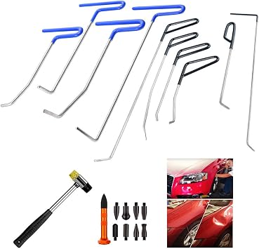 Amazon Com Whdz Paintless Dent Repair Rods Auto Body Dent Removal Tools 10pcs Auto Car Body Paintless Dent Repair Dent Puller Dent Hammer Tap Down Automotive