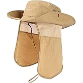 Comhats Oversized XL XXL Waterproof UPF50+ Neck Flap Protection Cover Wide Brim Golf Packable Sun Hats for Men