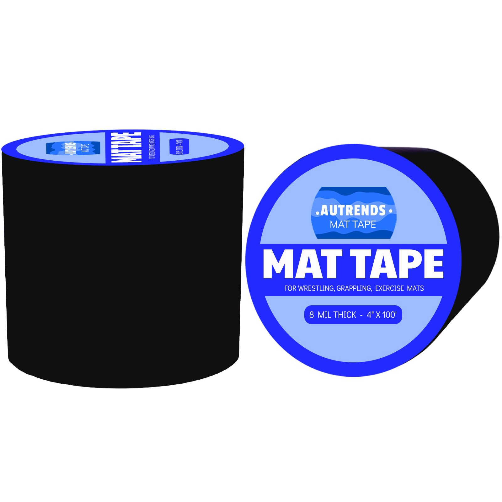 Photo 1 of Black Mat Tape, 4 Inch Strong Mat Tape for Wrestling Grappling Gymnastics Jiu Jitsu Floor, Gym Floor Tape for Seaming Home Mats Exercise Mat, 200FT