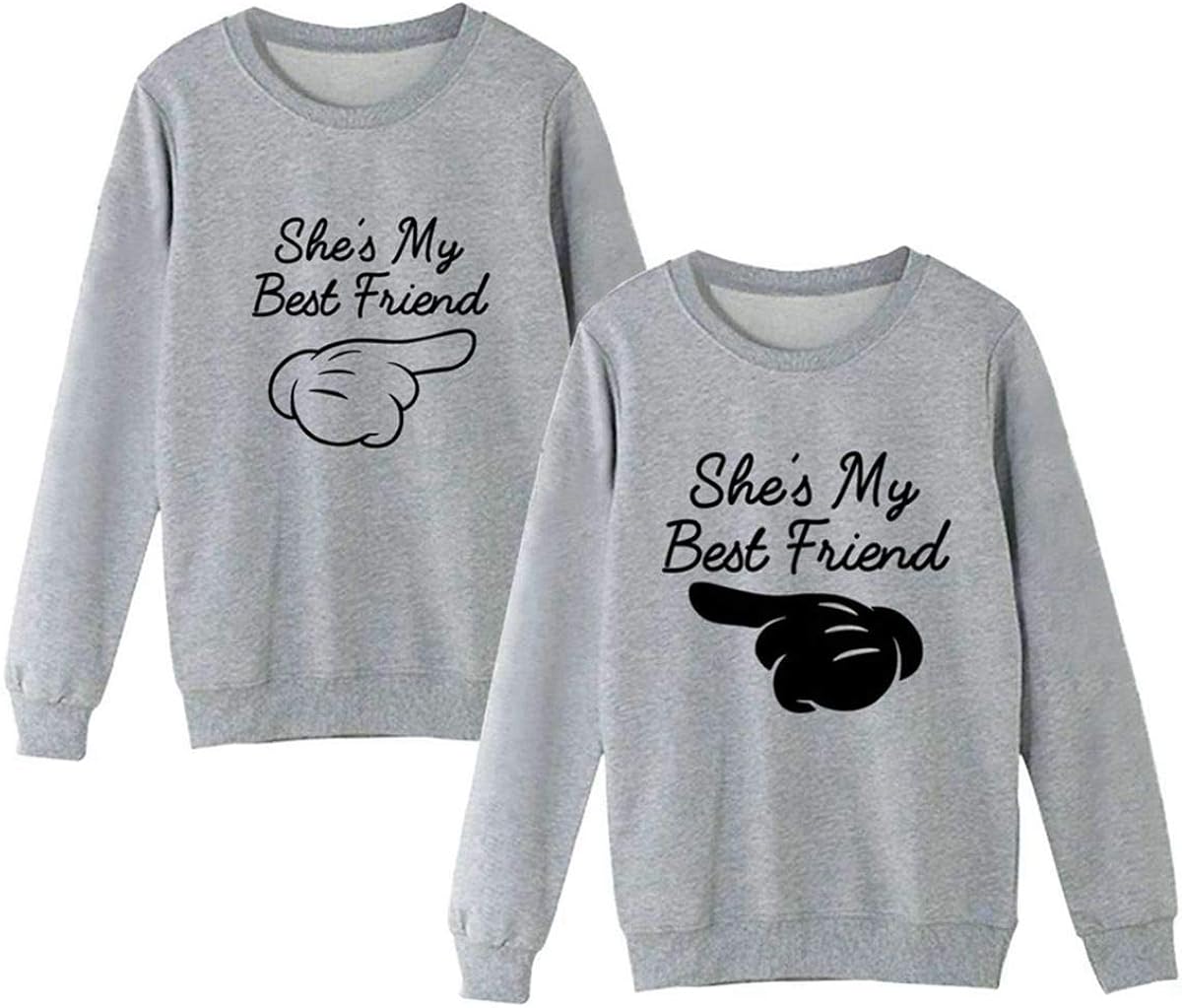 CoupleTshirt Best Friend Jumpers Matching Sweater for Teen Girls