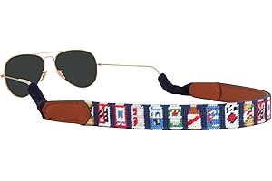 Huck Venture Leather Hand-Stitched Needlepoint Sunglass Strap Retainer