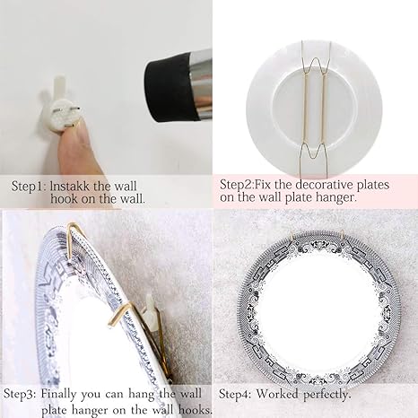 Manyee Plate Hangers 10 Pack Wall Plate Hangers 6 Inch Dish