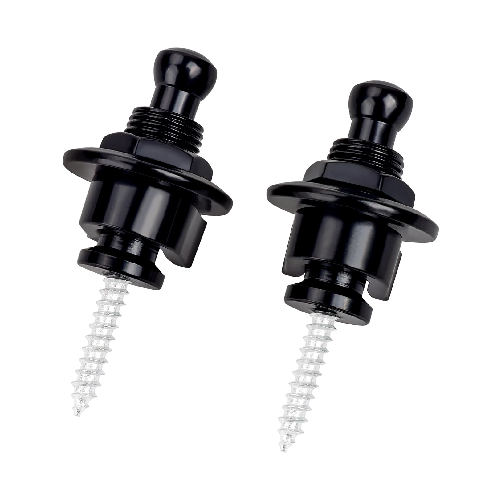 Banworks Quick-Release Locking Strap Buttons Security Straplocks for Acoustic/Electric Guitars Bass Pack of 2 JT/DSBDK-01 Black
