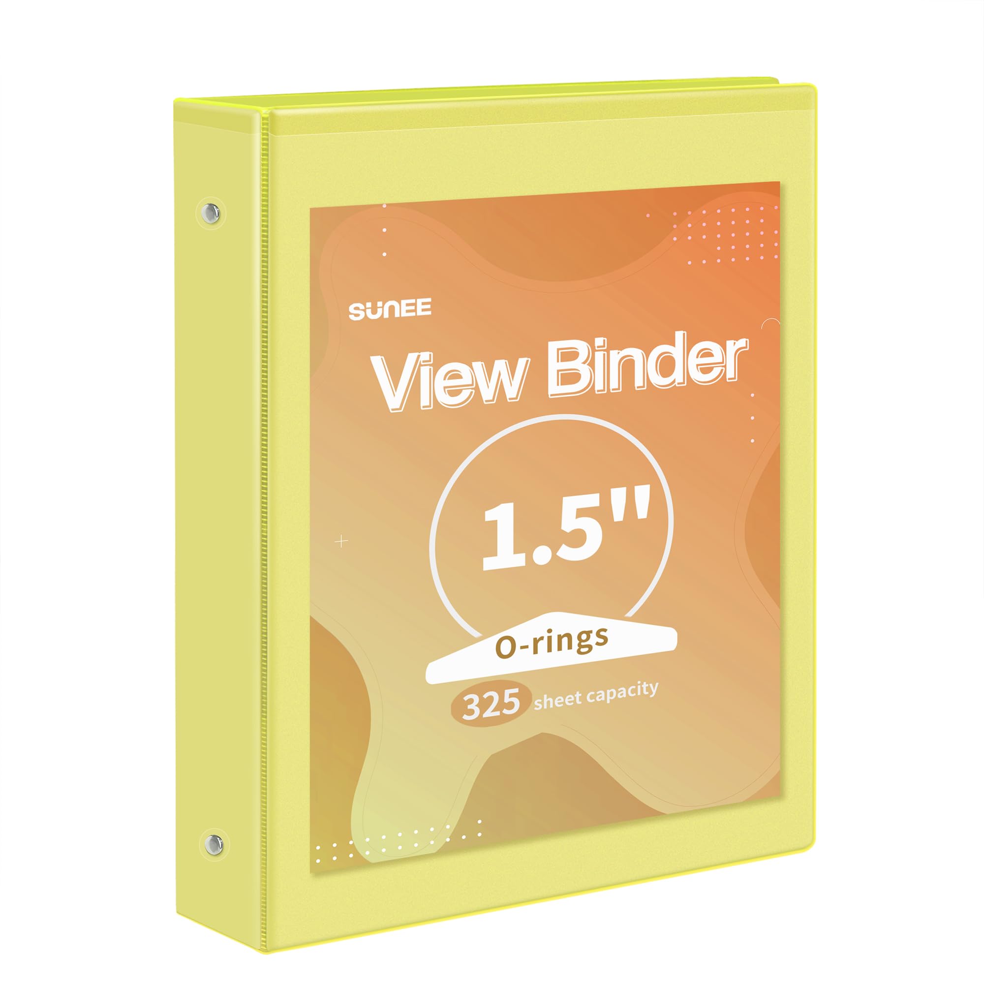 SUNEE 3 Ring Binder 1.5 Inch 1 Pack, Clear View