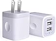 USB Wall Charger, Charger Adapter, Ailkin 2-Pack 2.1Amp Dual Port Quick Charger Plug Cube for iPhone SE/11 Pro Max/8/7/6S/6S Plus/6 Plus/6, Samsung Galaxy S7/S6/S5 Edge, LG, HTC, Huawei, Moto, Kindle