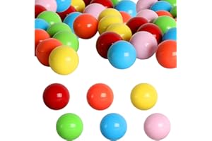 Yoeevi 36pcs Game Replacement Marbles Balls, 23mm Plastic Balls for Chinese Checkers Marble Run Marbles Game DIY Decoration (6 Colors)