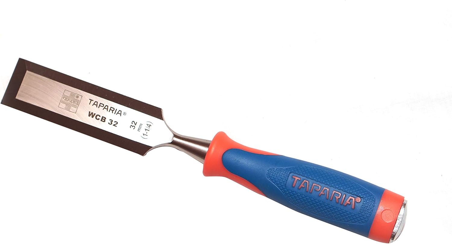 Taparia WCB32 Steel (32mm) Bevelled Edge Chisel (Blue and Silver