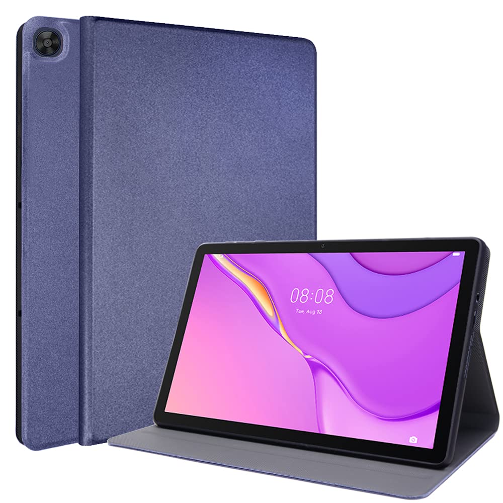 TECHGEAR Case for Huawei MatePad T10 9.7" / T10s 10.1" Premium PU Leather Slim Case Tri-fold Stand Cover with Soft TPU Holder & Corner Protection, Soft TPU Holder - Blue