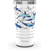 Tervis Traveler Guy Harvey Shark Camo Triple Walled Insulated Tumbler Travel Cup Keeps Drinks Cold & Hot, 20oz, Stainless Steel