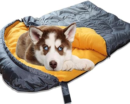 Amazon Com Lifeunion Dog Sleeping Bag Waterproof Warm Packable Dog Bed For Travel Camping Hiking Backpacking Grey Orange Pet Supplies