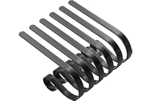 Ginbel Direct Stocking Holders for Mantle Non-Slip Adjustable Christmas Stocking Holder Stand Metal Stocking Hangers Christmas Party Decoration Supplies (Black, 6 Pack)