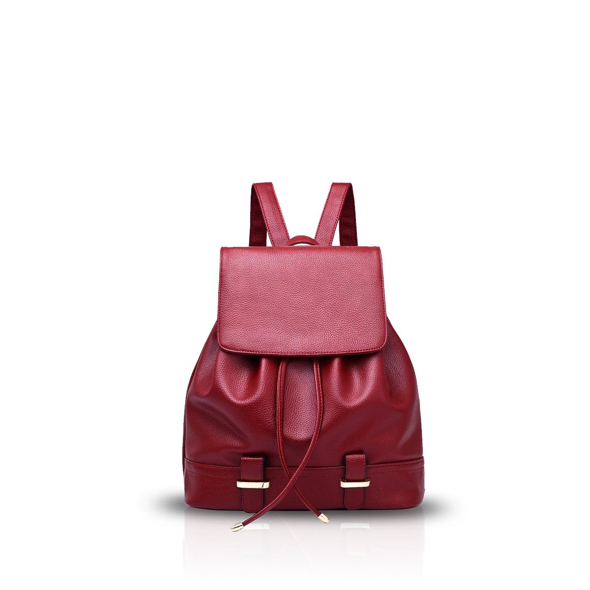 NICOLE&DORIS Women Backpack Fashion Rucksack Schoolbag Shoulder Bag for Girls Ladies Backpack Red Wine