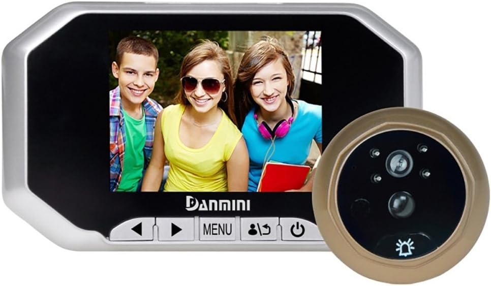 Security WIFI Video Doorbell Screen 2.0MP Camera Disturb Peephole Viewer Night Vision PIR Motion Detection Video Recording Support TF Card(3.0 inch)