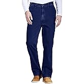 Chums Men's HIGH-Rise Denim Straight Leg Jeans - Elasticated Stretchy Cotton