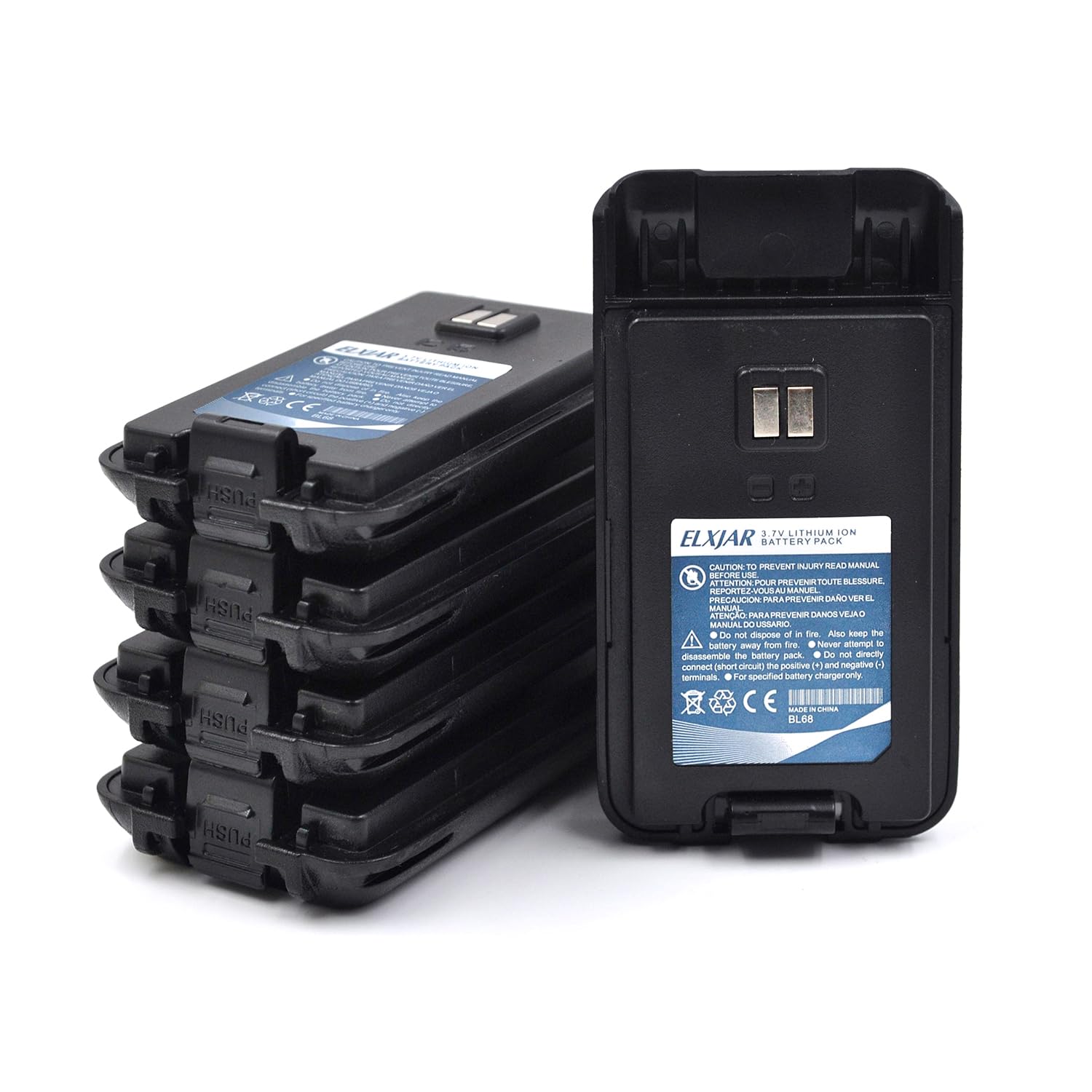 Photo 1 of ROWSHEP (5-Pack) 3.7V 1200mAh Li-ion Battery Replacement for Retevis RT68 RT68B RT68S RT68Plus BL68 Two-Way Radios
