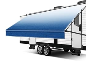 Bsteciar Upgraded RV Awning Fabric Replacement,Heavy Duty 18.5oz Vinyl Camper Awning Replacement-Universal Outdoor Canopy for Camper, Trailer and Motorhome