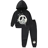 Disney Nightmare Before Christmas Jack Skellington Boys Pullover Hoodie and Pants Set for Big Kids