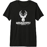 Saddleback Deer Hunting White Logo Western Styled Ranch Premium Tri-blend T-Shirt
