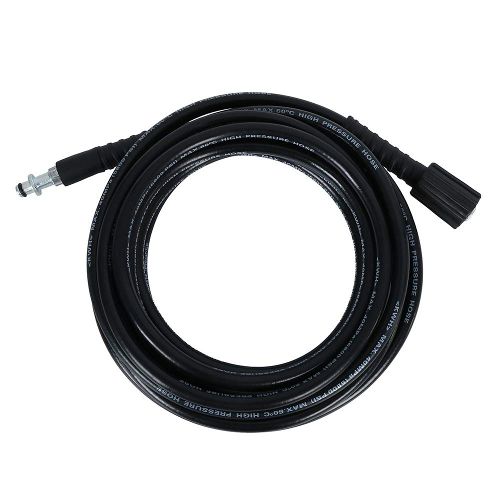 High Pressure Washer Hose Replacement Water Cleaning Kit Domestic Pressure Washers Threaded Hose Extension Compatible with M22 & C-Clip Type Quick Connector for Karcher K2 K3 K4 K5 (6M)