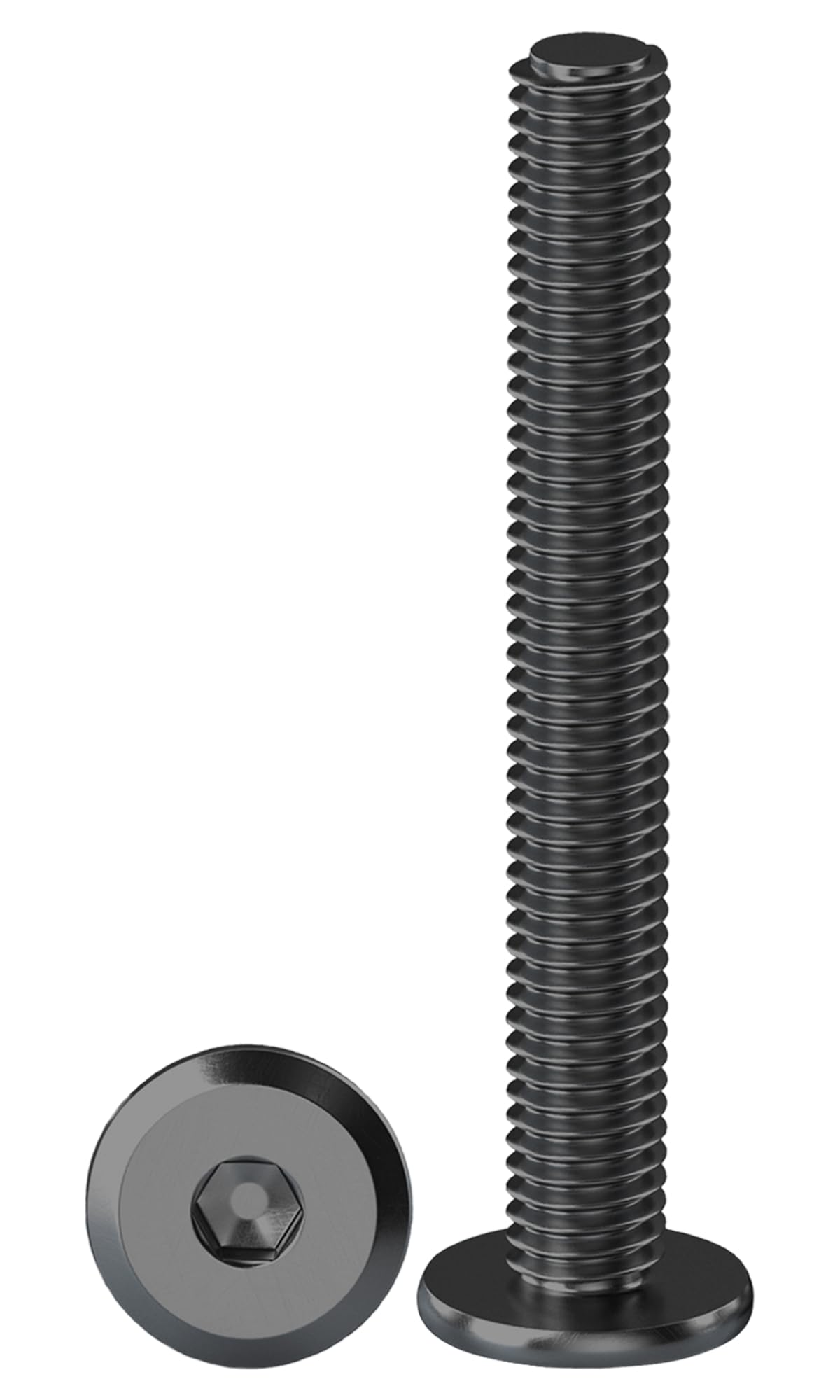 Drenky Furniture Hex Bolts 304 Stainless Steel Hex Head Bolts 10 Pack M8 X 60mm Machine Screws M8 Black Hexagon Furniture Bolts For Bed & Wood Furniture, Fully Thread — image 1