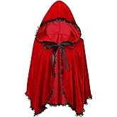 LMYOVE Female Adult Little Red Riding Hood Cape, Halloween Character Costume Cosplay