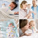 Vicloon 12pcs Silicone Baby Dummy Pacifier Holder Clip Adapter Ring Transparent view 7