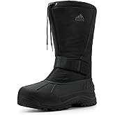NORTIV 8 Men's Waterproof Winter Snow Boots Insulated Fur Liner Lightweight Outdoor Tall Boots