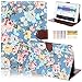 Dteck iPad Mini 4 Case, Slim Lightweight Elegant Vintage Floral Pattern Premium Leather Folio Flip Stand Wallet Cover Case for Apple iPad Mini 4 Released on 2015, (Cloth Blue)