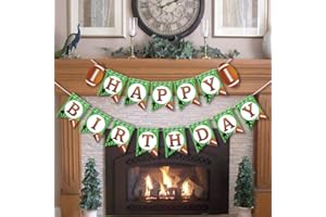 YASMART LIFE Football Party Decorations Football Happy Birthday Banner Party Supplies String Flags Football Bowl Game Sport Themed Bunting Sign Party Decor Favors