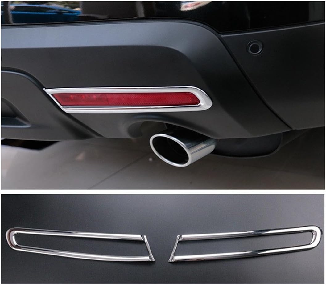 Car ABS Chrome Rear Fog Lamp Decorative Cover Trim 2-pack