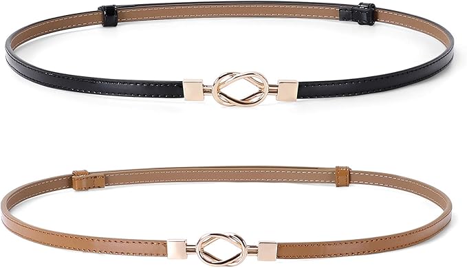 thin black belt womens