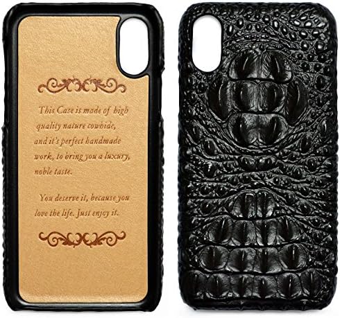 iphoneX case,Genuine Leather Cowhide Leather case,SDEN Alligator Embossing Full Protective Leather case