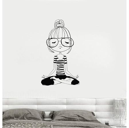 lsweia  Yoga Meditation Teen Mädchen Zimmer Zen Wandaufkleber Wandhauptdekoration    41 * 70 cm