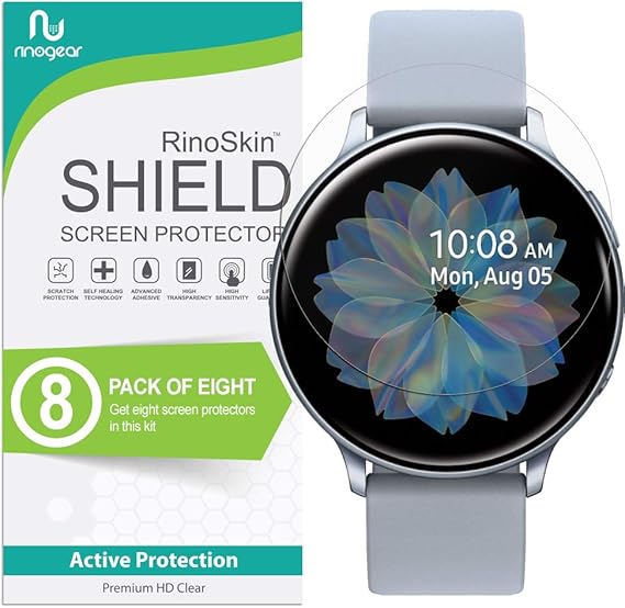 8 Pack Rinogear Screen Protector For Samsung Galaxy Watch Active 2 44mm Case Friendly Samsung Galaxy Watch Active2 44mm Screen Protector Accessory Full Coverage Clear Film Amazon Ca Cell Phones Accessories