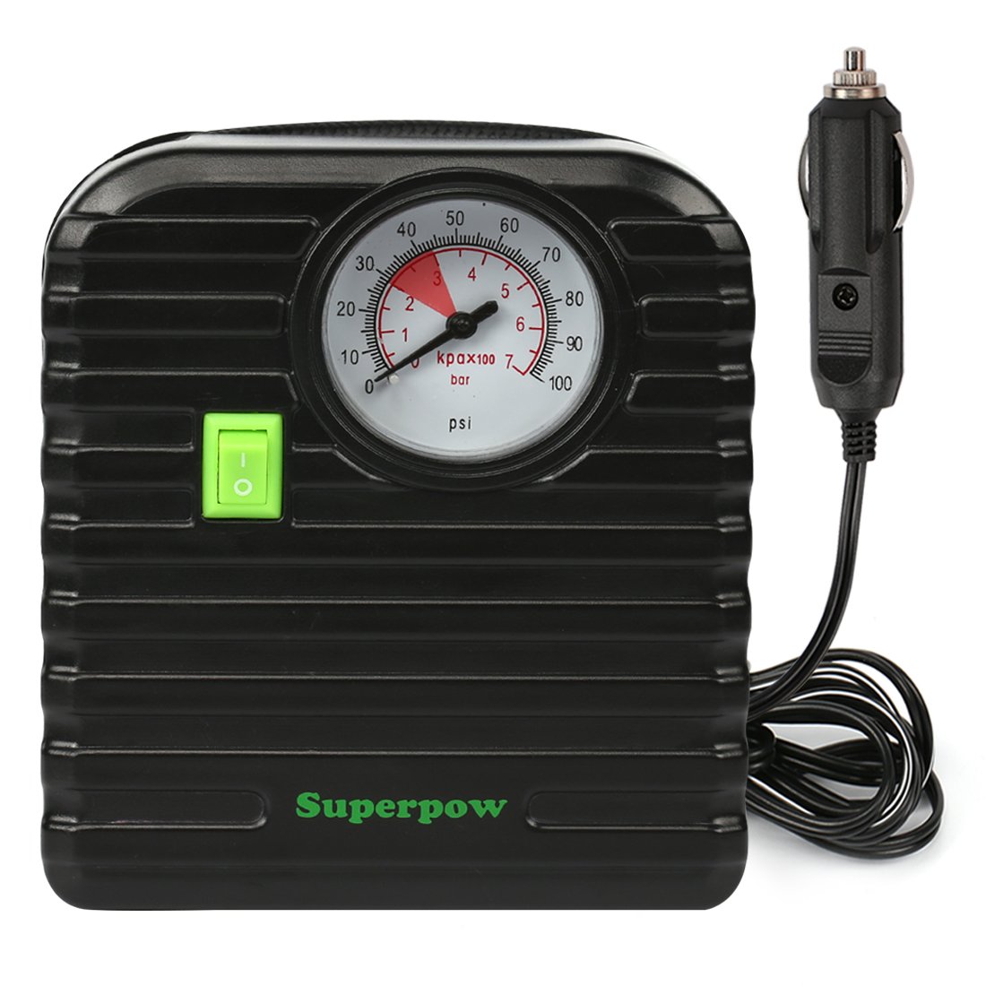 SUPERPOW Mini Compresor de Aire Coche Portátil Inflador Coche de V PSI