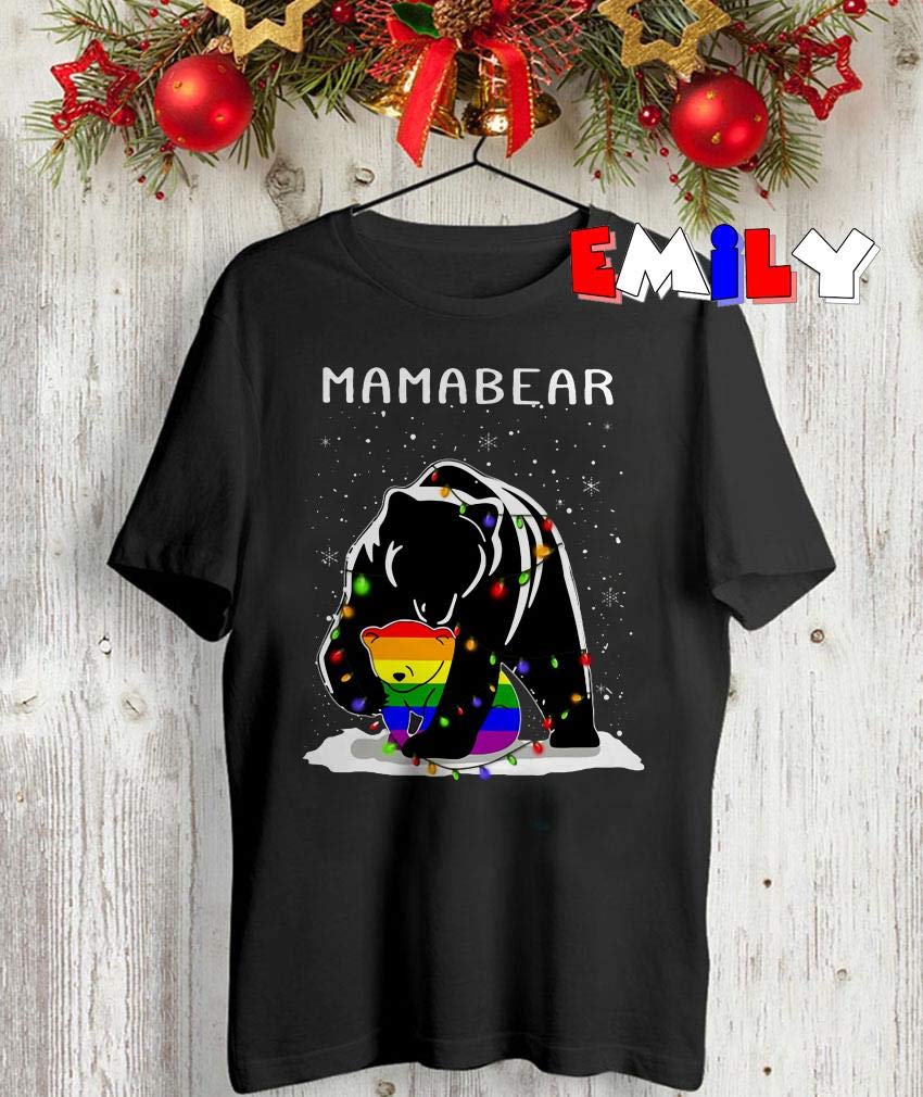 Emily Apparel Mama Bear Hugs Lgbt Son Christmas T Shirt