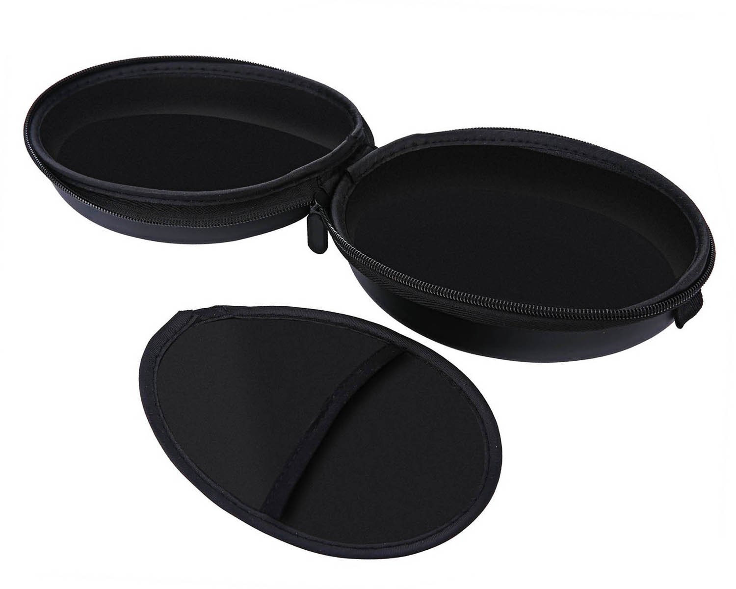 Ciaoed Kopfhörer Tasche Case on Ear Schutztasche EVA Reißverschluss Mini Runden Tragetasche Schwarz