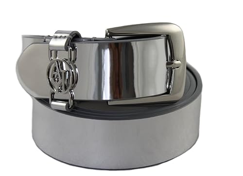 Armani Jeans Gürtel Damengürtel Belt Leder 921008 silber