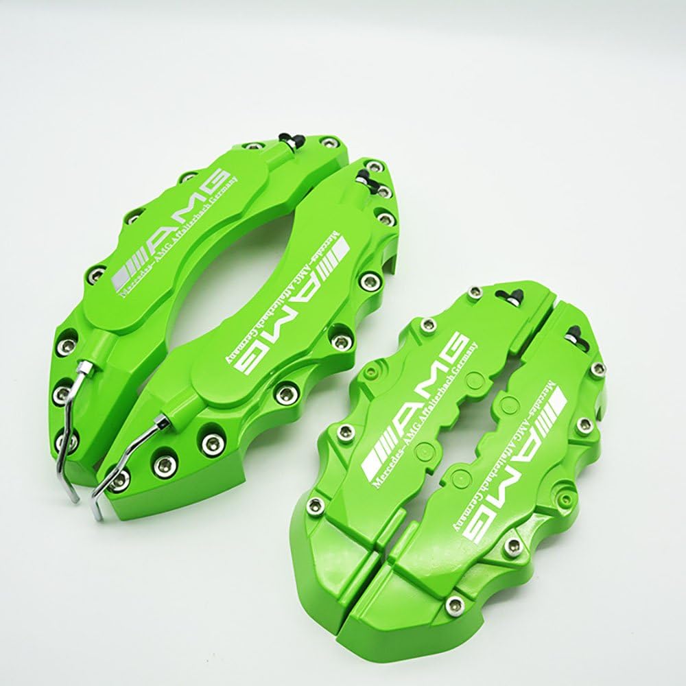Leadchange 4x Customize Green Caliper Cover Kit Silver Label Amg For Mercedes Benz Car Class C GLA GLE GLK GL CLA SLK SL ML GLA A B E Brake Styling Decoration 4pcs/Lot